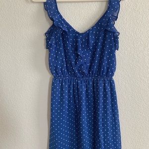 Soprano XS Blue Star Dress, tank straps, ruffles